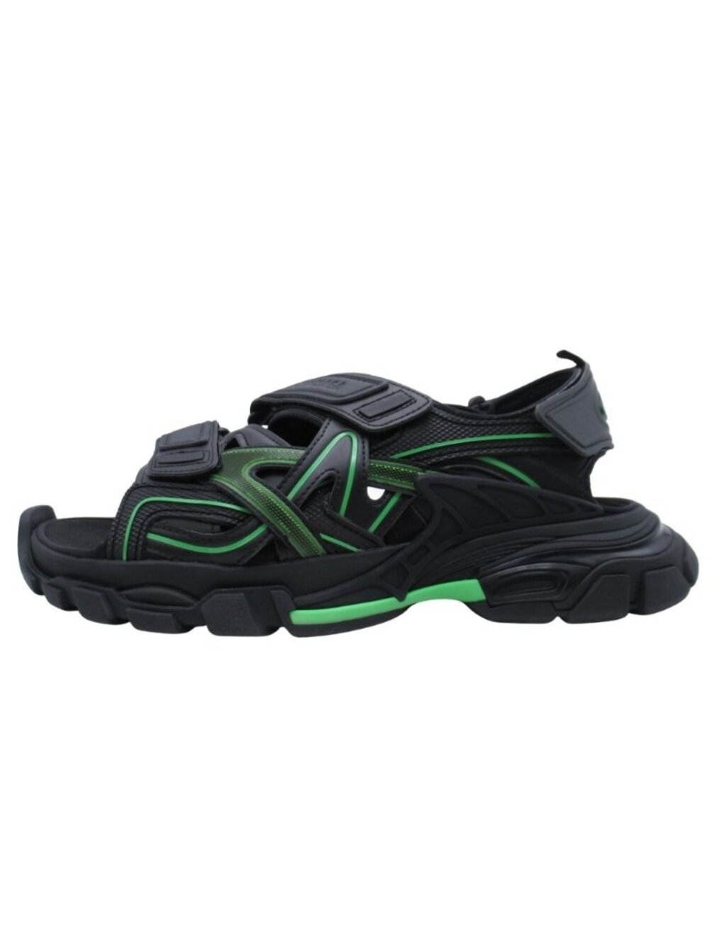 Balenciaga Track Sandal Shoes 43 Black Green - Picture 1 of 9
